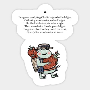 Charlie Frog the Strawberry Frog Sticker